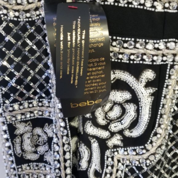 Bebe - Fully Beaded Crepe Dress - Picture 6 of 7